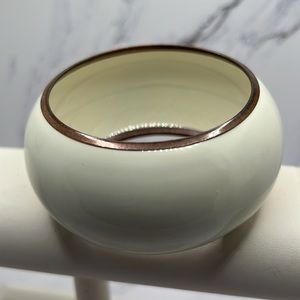 Vintage Ivory Bracelet Copper Trim.